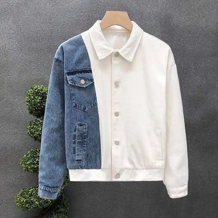 Herrenjacke aus zweifarbigem Denim