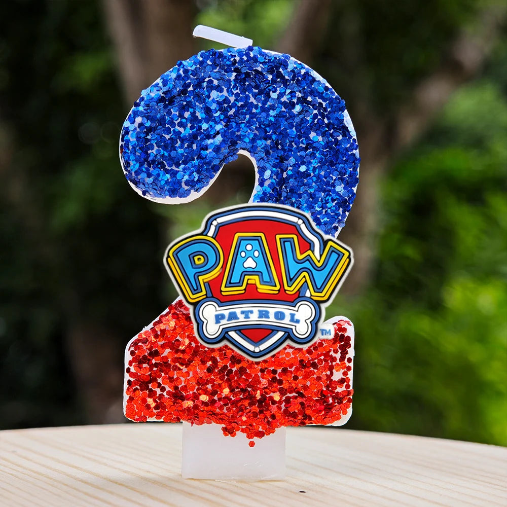 Vela con números del 0 al 9 para decorar tartas de cumpleaños de personajes de dibujos animados