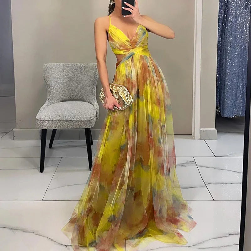 Ruby | Women's Floral Maxi Dress - Elegant Summer Style-Metro Lane Plaza