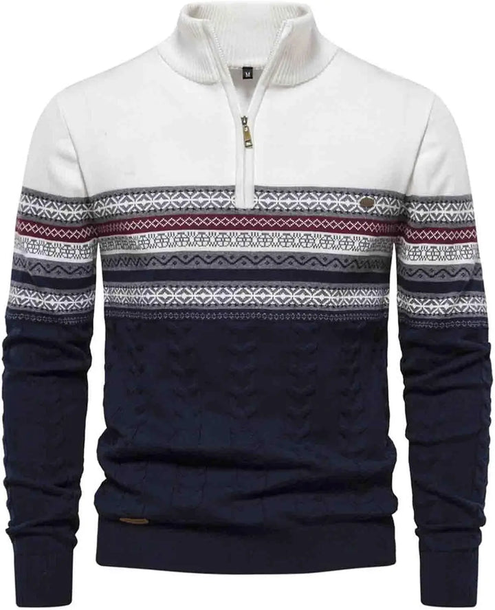 Camisola masculina com fecho de um quarto