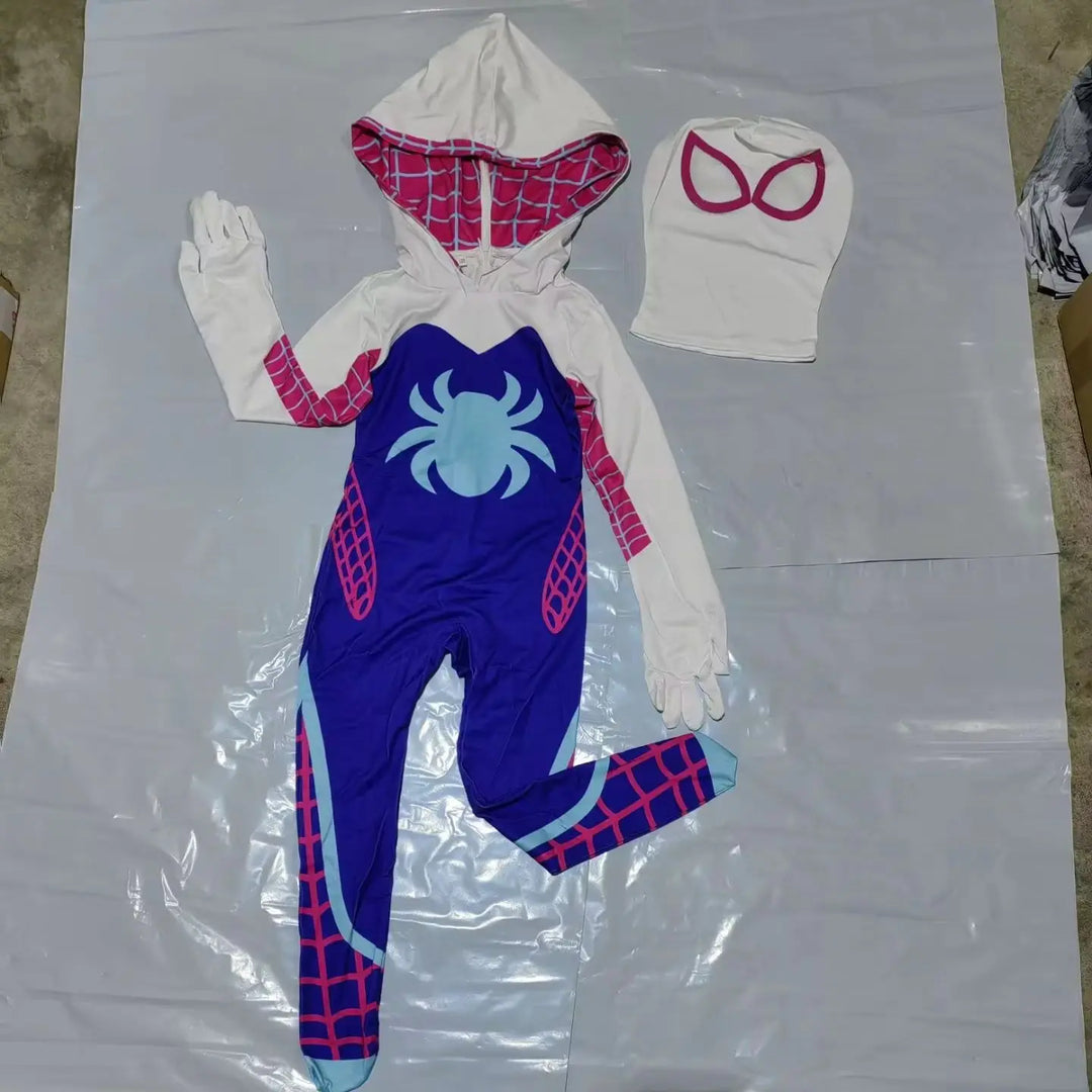 Disfraz de superhéroe de Halloween para niños, mono de cuerpo entero para niños y niñas