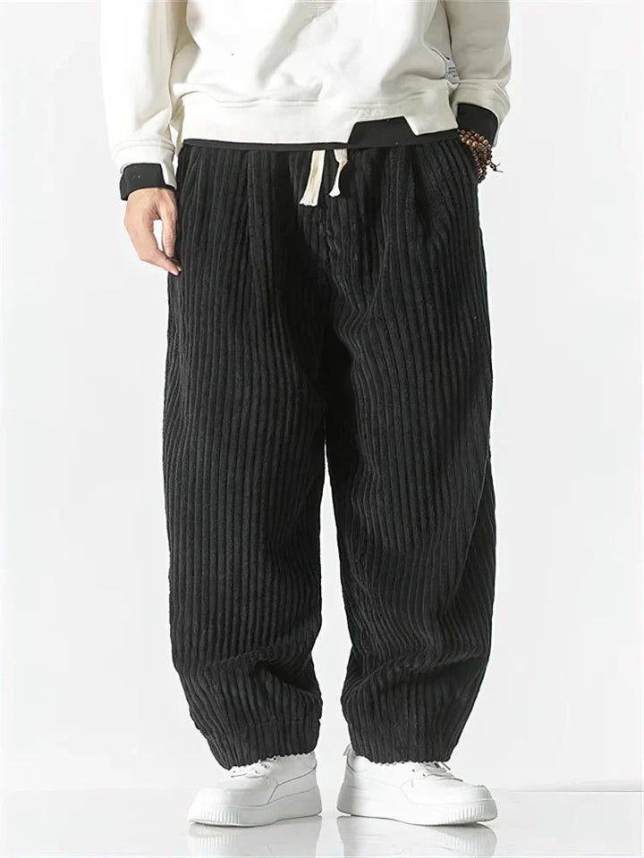 Pantalon en velours côtelé raffiné à coupe décontractée pour homme