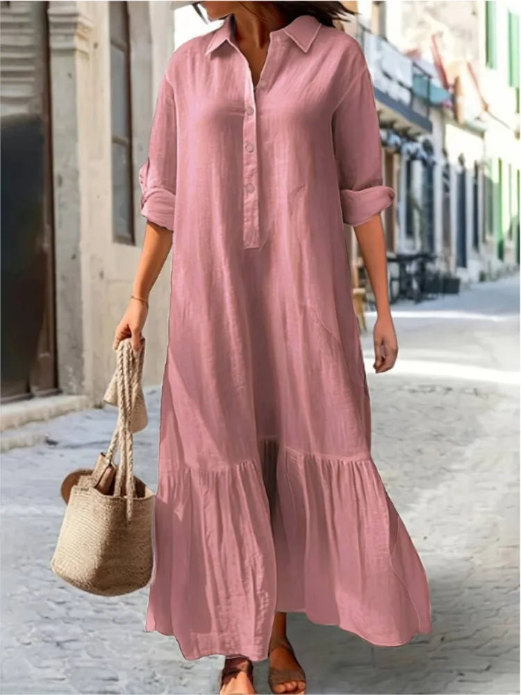Laura | Women's Tiered Maxi Dress-Metro Lane Plaza