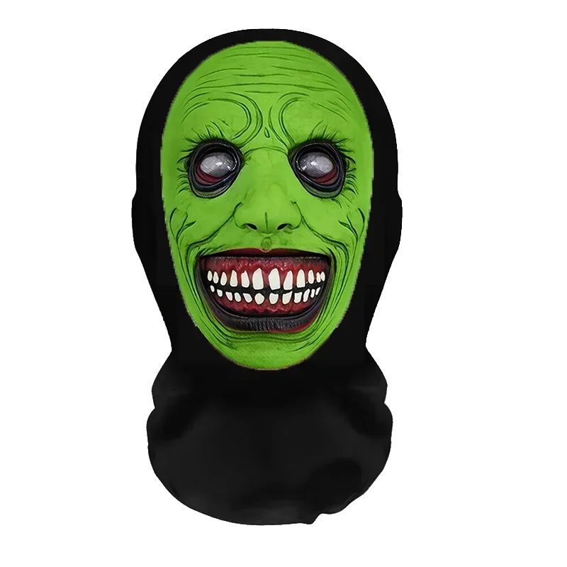 Conjunto divertido de peruca e máscara de cosplay para o Halloween, acessórios criativos para a cabeça e adereços de fantasia