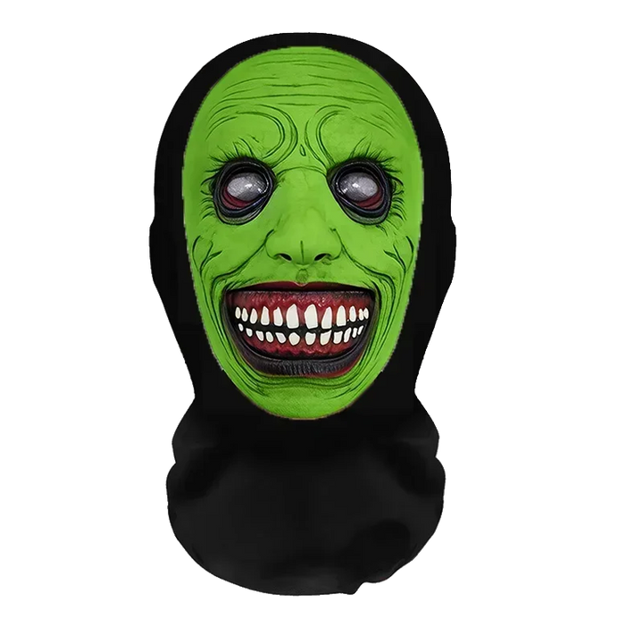 Conjunto divertido de peruca e máscara de cosplay para o Halloween, acessórios criativos para a cabeça e adereços de fantasia
