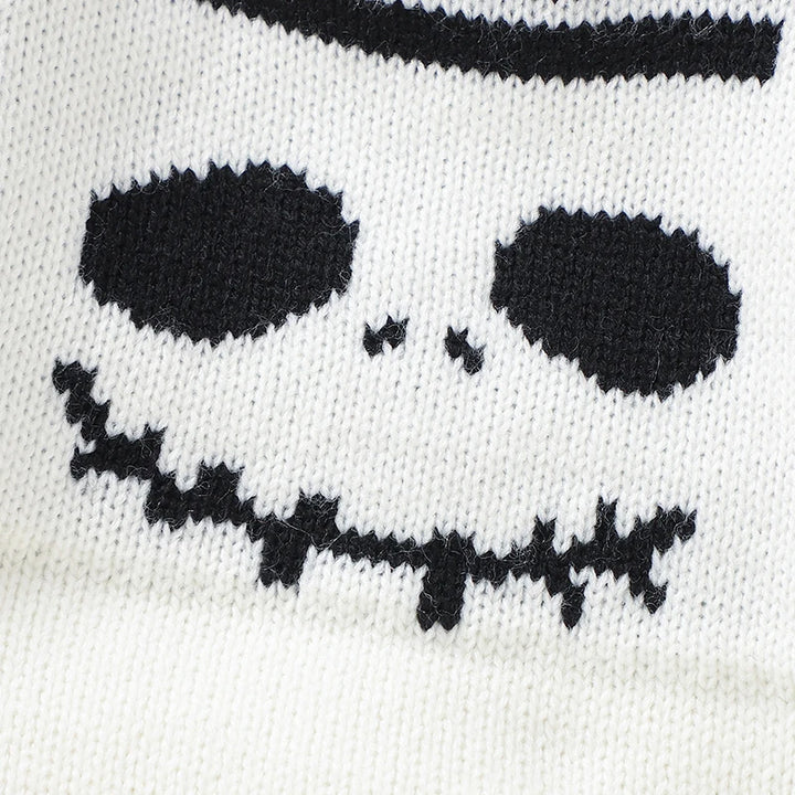 Kids Halloween Skeleton Long Sleeve Knitted Baby Bodysuit