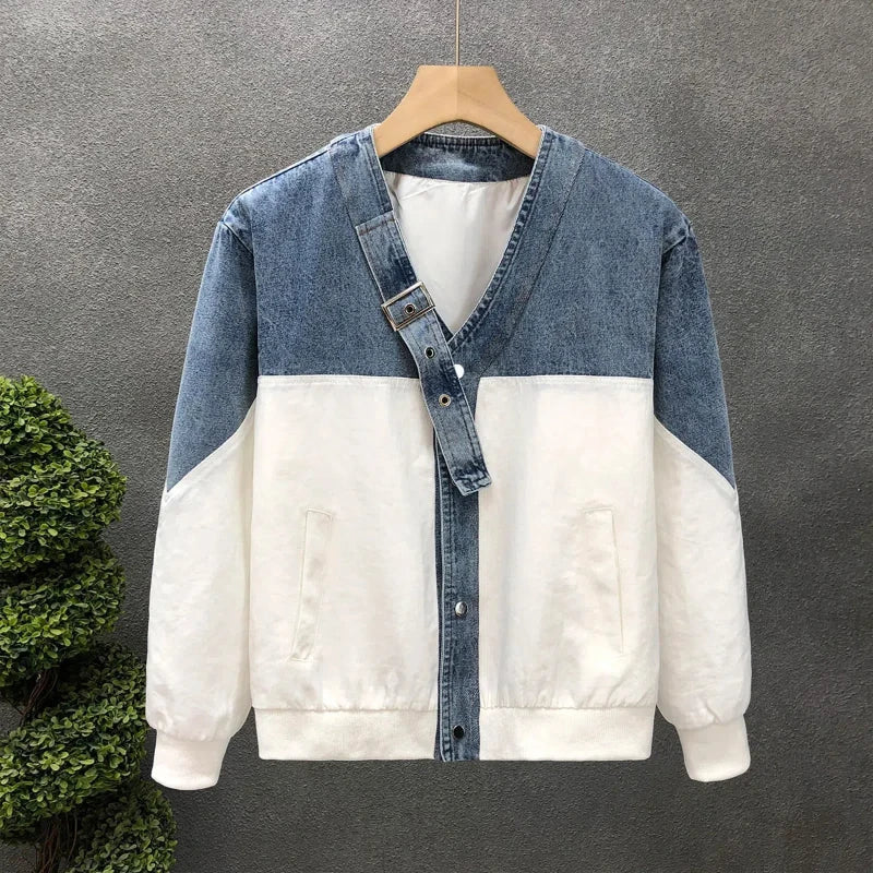 Herrenjacke im Patchwork-Stil