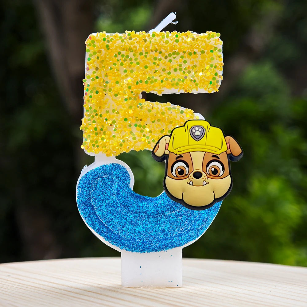Vela con números del 0 al 9 para decorar tartas de cumpleaños de personajes de dibujos animados