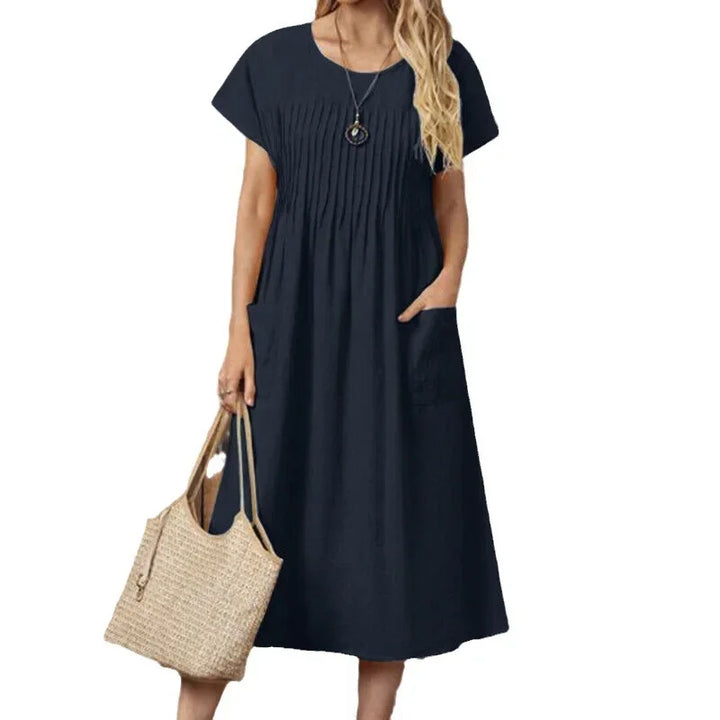 Deborah | Women's Casual Midi Dress-Metro Lane Plaza