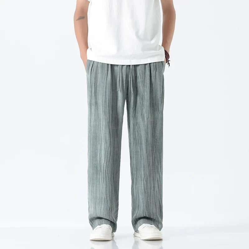 Men's Linen Pants - Lightweight & Stylish Summer Trousers-Metro Lane Plaza