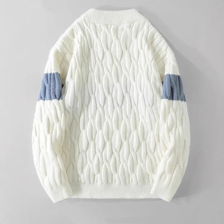 Pull en maille homme à blocs de couleurs