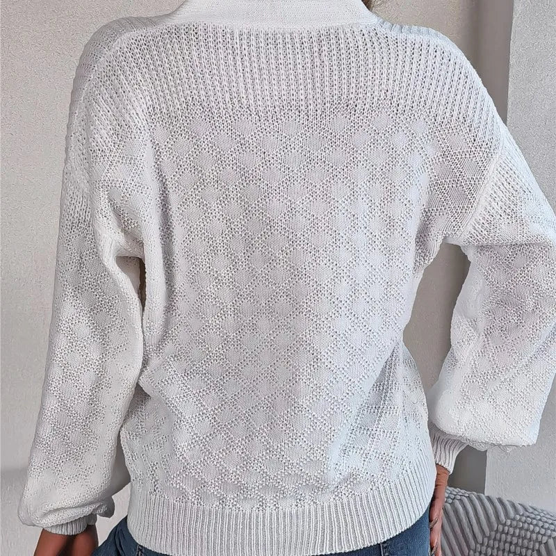 Women's V-Neck Sweater - Athena Style-Metro Lane Plaza