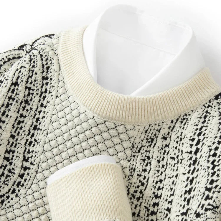 Maglione da uomo in maglia fantasia