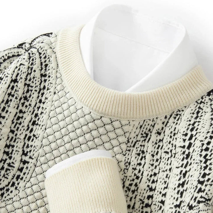 Maglione da uomo in maglia fantasia