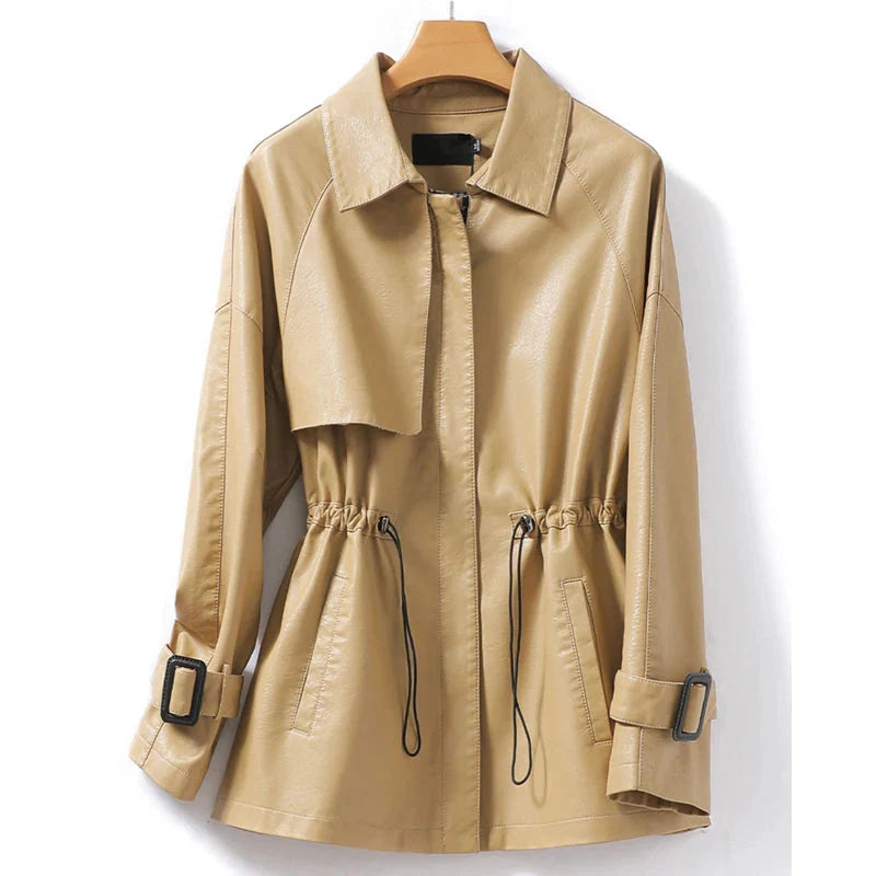 Women's Sheepskin Leather Jacket-Metro Lane Plaza