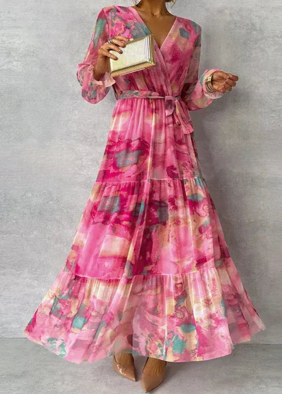 Valentina | Elegant Floral Handmade Women's Dress-Metro Lane Plaza