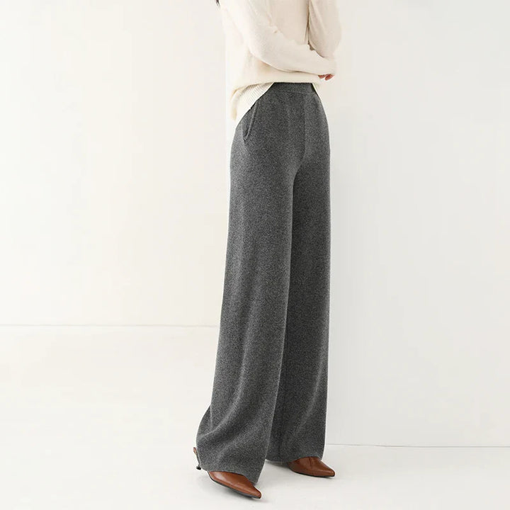Luxe Merino Pants | Women's High Waist Merino Wool Trousers-Metro Lane Plaza