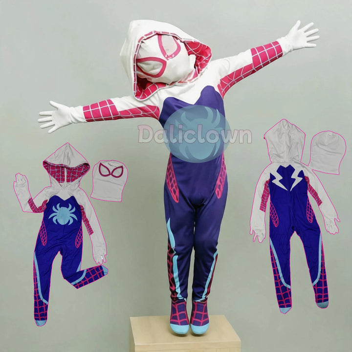 Disfraz de superhéroe de Halloween para niños, mono de cuerpo entero para niños y niñas