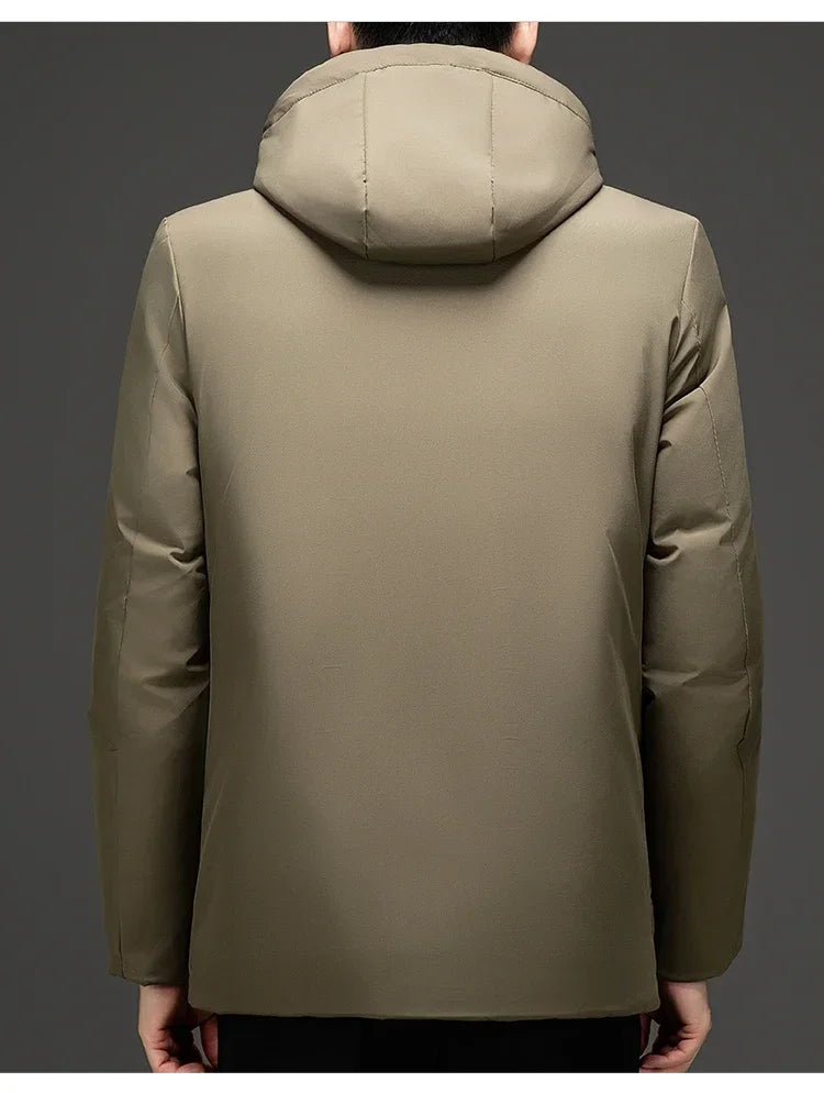 Men's Duck Down Jacket - Lightweight Insulated Outerwear-Metro Lane Plaza