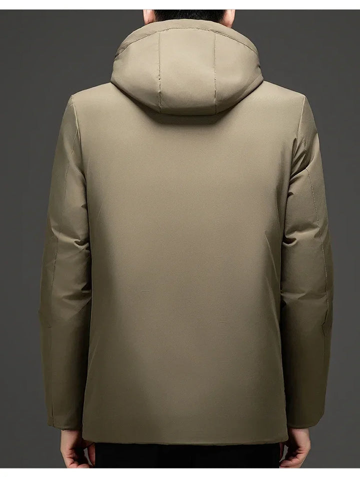 Men's Duck Down Jacket - Lightweight Insulated Outerwear-Metro Lane Plaza