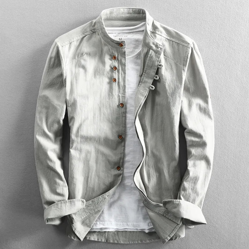 Men's Cotton-Polyester Katana Style Shirt-Metro Lane Plaza