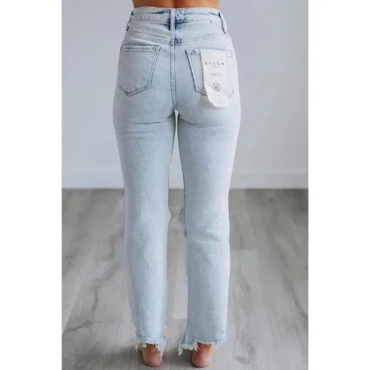 Hannah | Women's Ripped Skinny Jeans-Metro Lane Plaza
