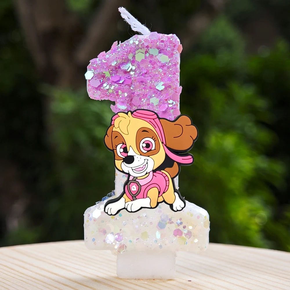 Vela con números del 0 al 9 para decorar tartas de cumpleaños de personajes de dibujos animados