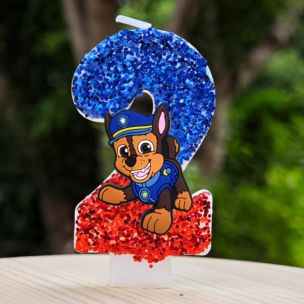 Vela con números del 0 al 9 para decorar tartas de cumpleaños de personajes de dibujos animados