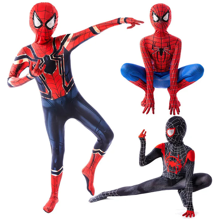 Disfraz de superhéroe de anime para Halloween infantil, traje zentai de cosplay de cuerpo completo para niños y niñas