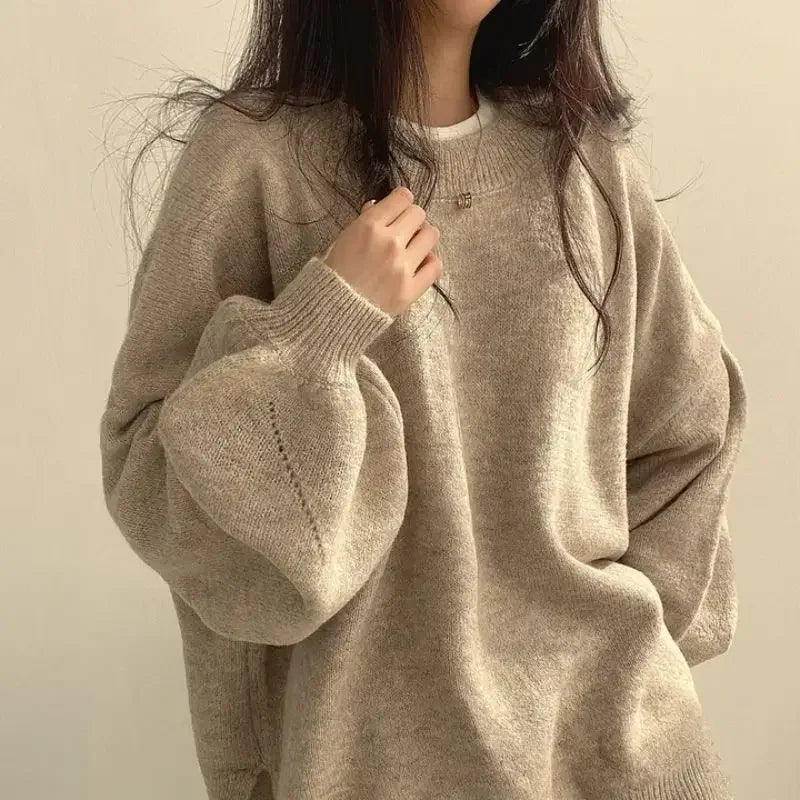 Oversized striksweater til kvinder