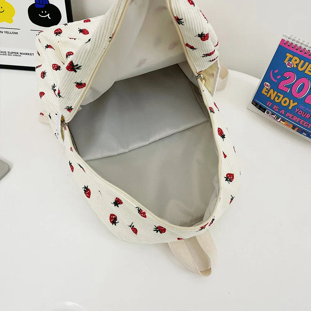 Tyra | Women's Backpack with Strawberry Design-Metro Lane Plaza