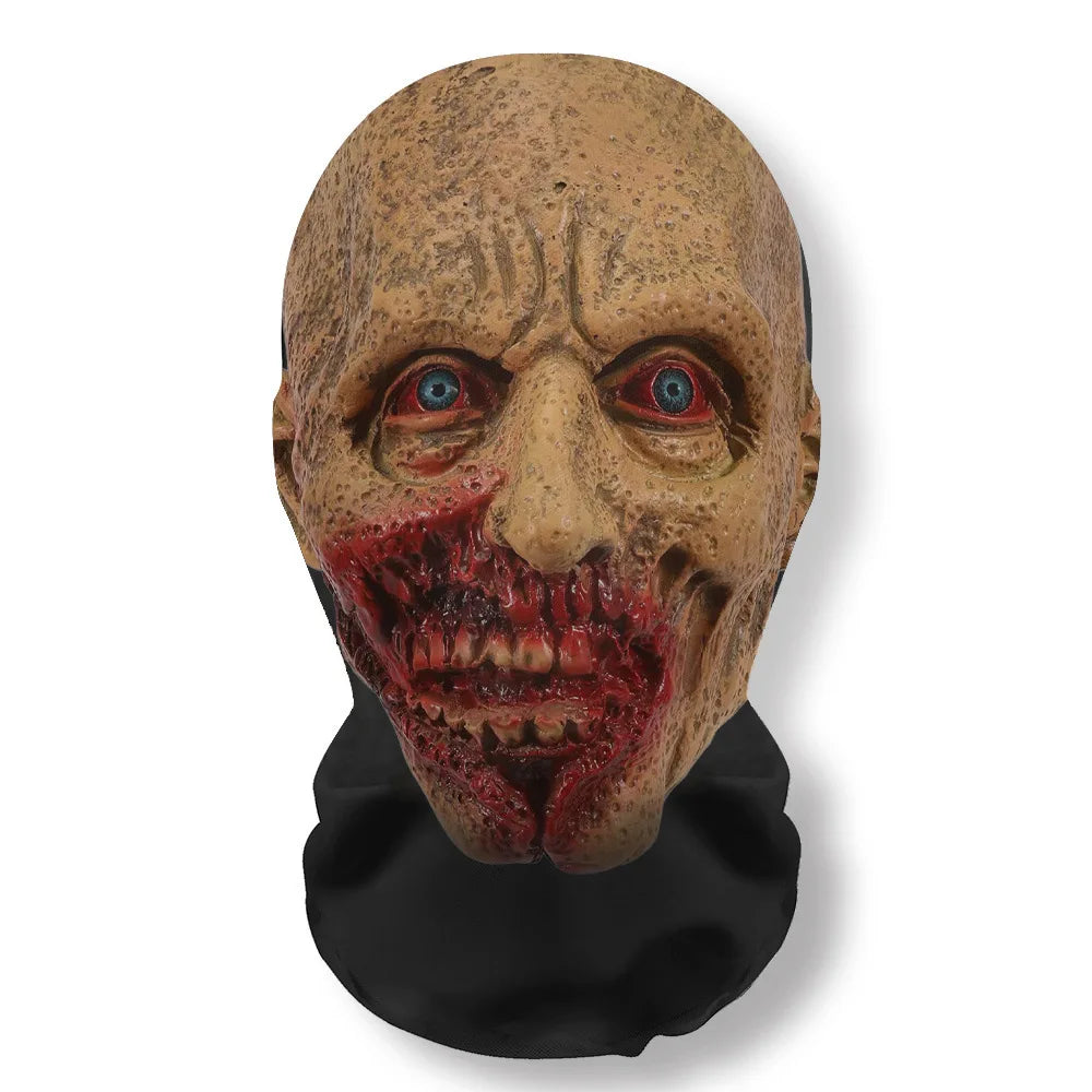 Máscara 3D de Ghost Face para o Halloween, acessório de fantasia com malha elástica e cobertura integral da cabeça em forma de caveira