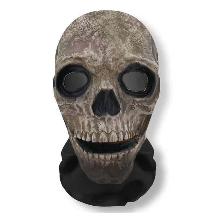 Máscara 3D de Ghost Face para o Halloween, acessório de fantasia com malha elástica e cobertura integral da cabeça em forma de caveira