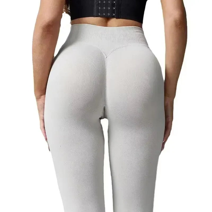 Sømløse push-up-yogaleggings med lav talje til kvinder til fitness