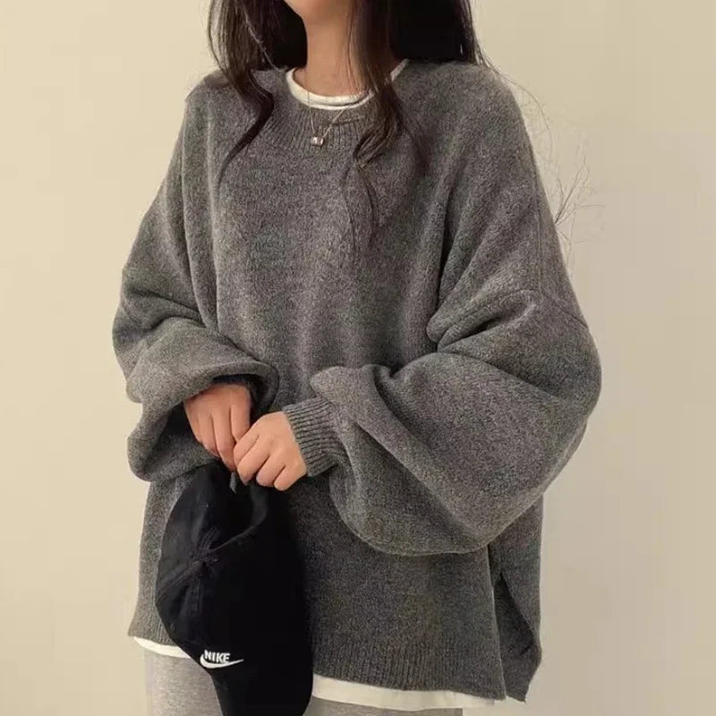 Oversized striksweater til kvinder
