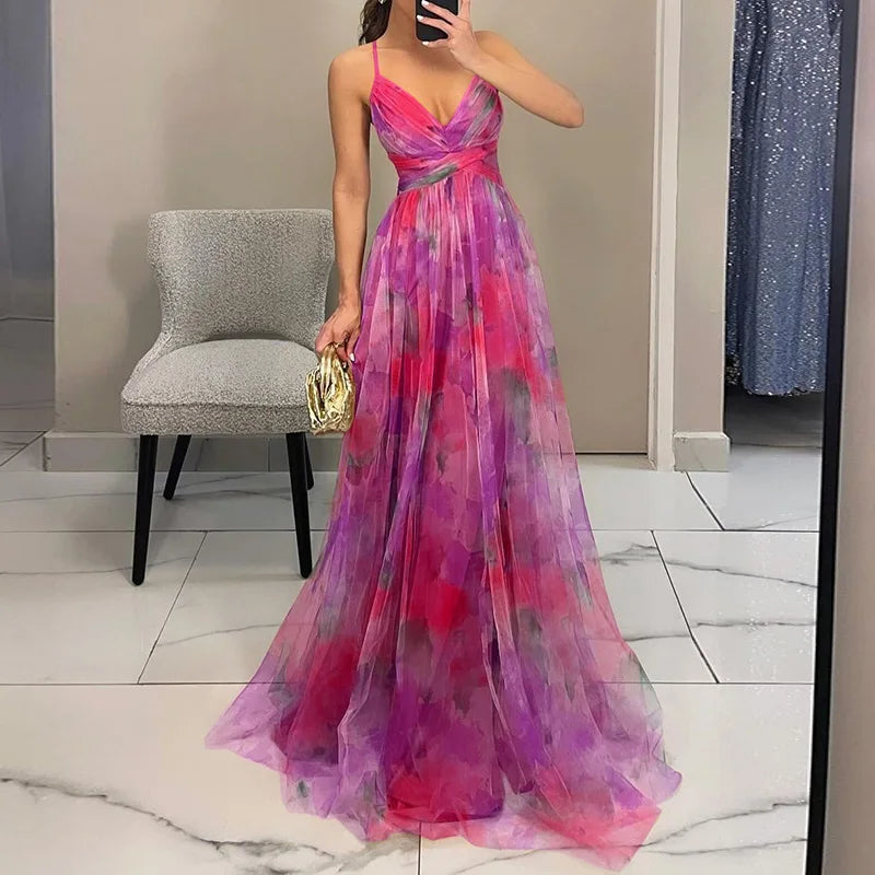 Ruby | Women's Floral Maxi Dress - Elegant Summer Style-Metro Lane Plaza
