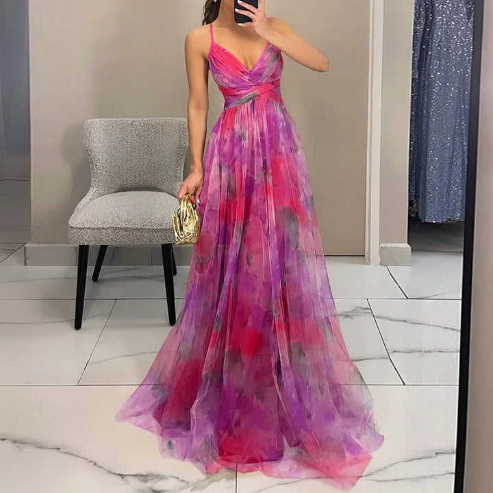 Ruby | Women's Floral Maxi Dress - Elegant Summer Style-Metro Lane Plaza
