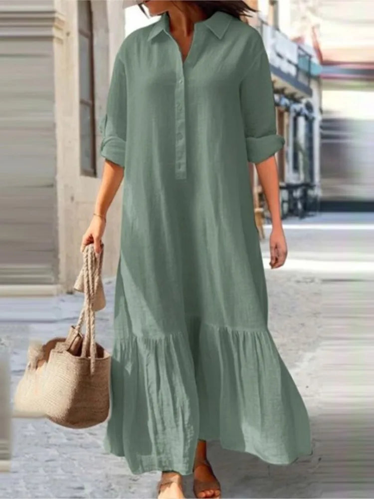 Laura | Women's Tiered Maxi Dress-Metro Lane Plaza