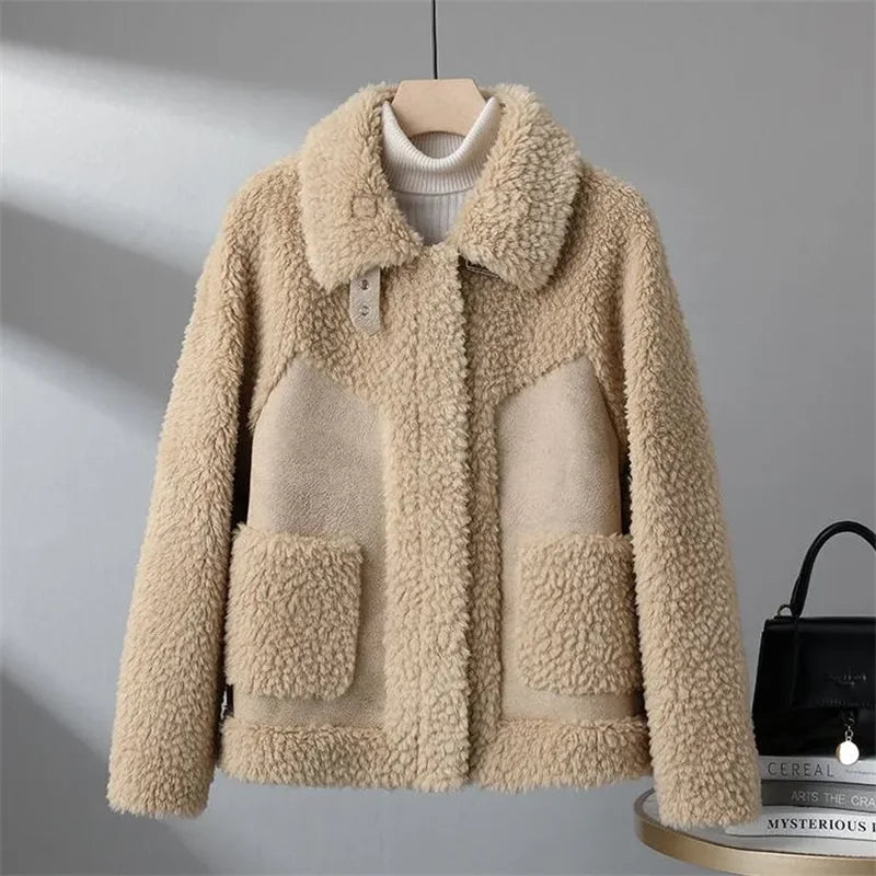 Women's Cozy Sherpa Jacket-Metro Lane Plaza