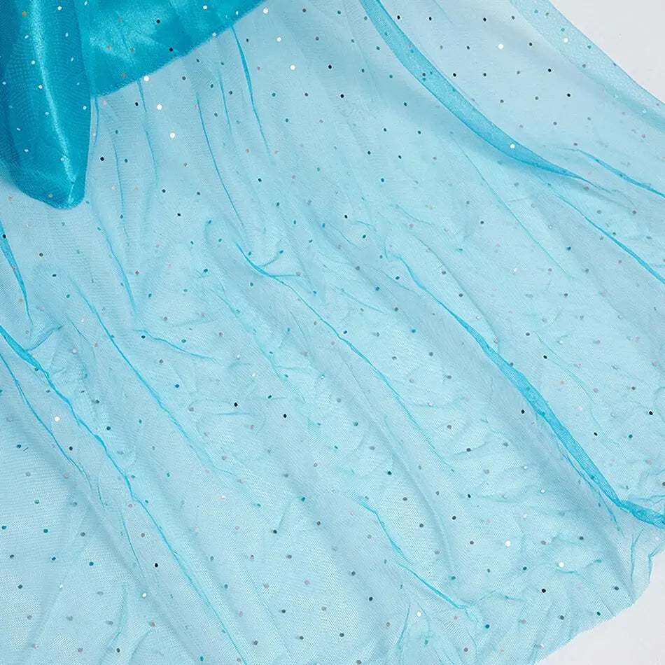 Halloween-Prinzessinnenkleid für Mädchen mit langem Umhang