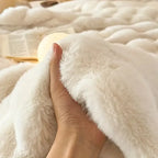Reversible Faux Fur Throw Blanket-Metro Lane Plaza