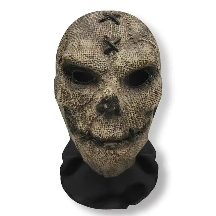 Máscara 3D de Ghost Face para o Halloween, acessório de fantasia com malha elástica e cobertura integral da cabeça em forma de caveira