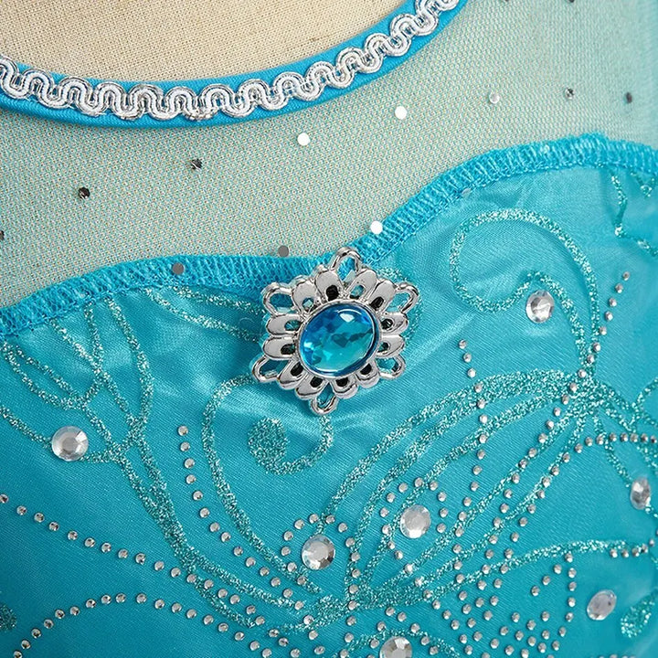 Halloween-Prinzessinnenkleid für Mädchen mit langem Umhang