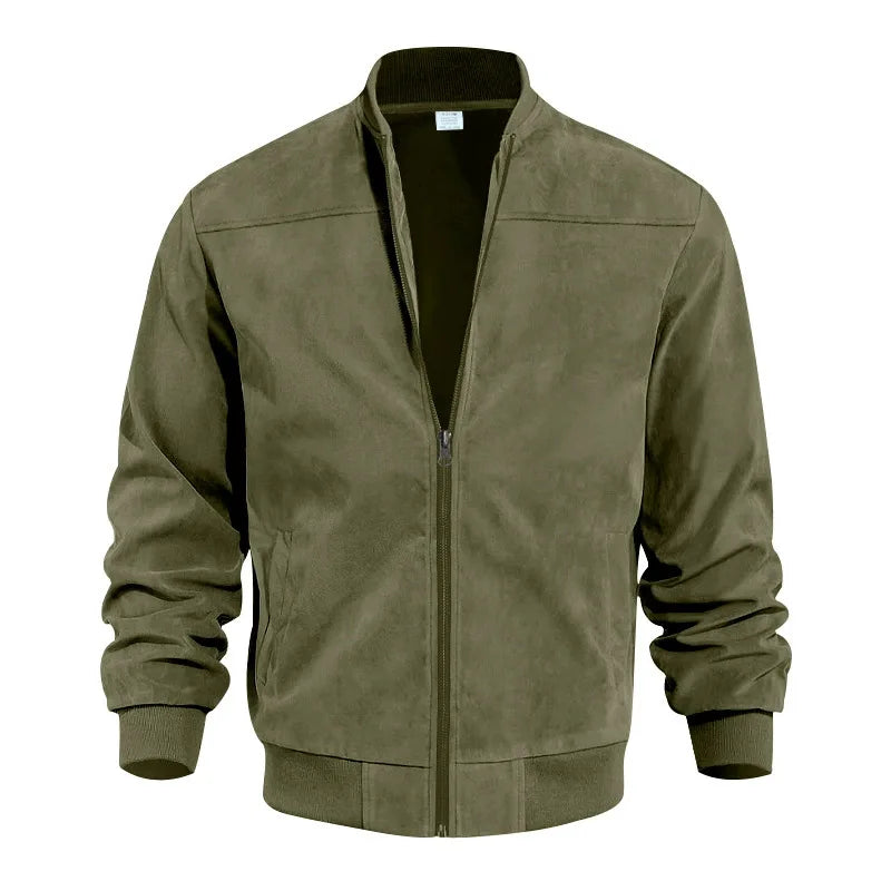 Herren-Bomberjacke aus Veloursleder