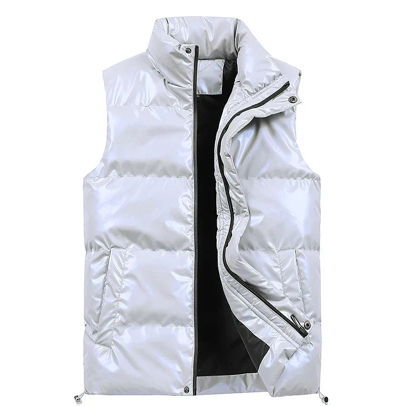Chaleco acolchado de plumón cálido para hombre - Con aislamiento para disfrutar del invierno