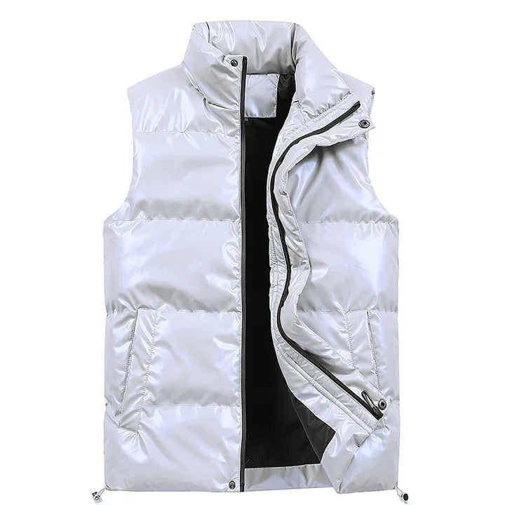 Chaleco acolchado de plumón cálido para hombre - Con aislamiento para disfrutar del invierno