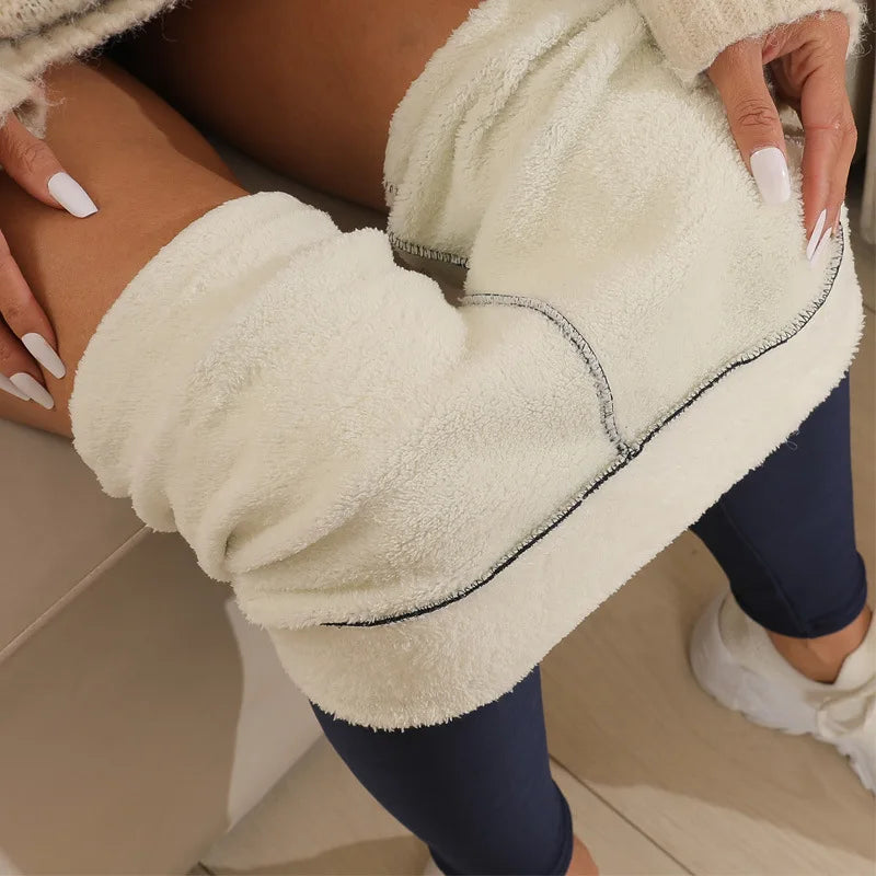 Women's High Waist Thermal Fleece Leggings for Winter Comfort