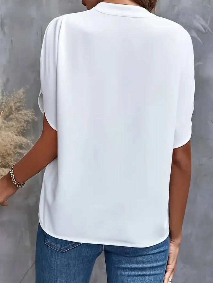 Bettina | Women's Stylish V-Neck Flowing Blouse-Metro Lane Plaza