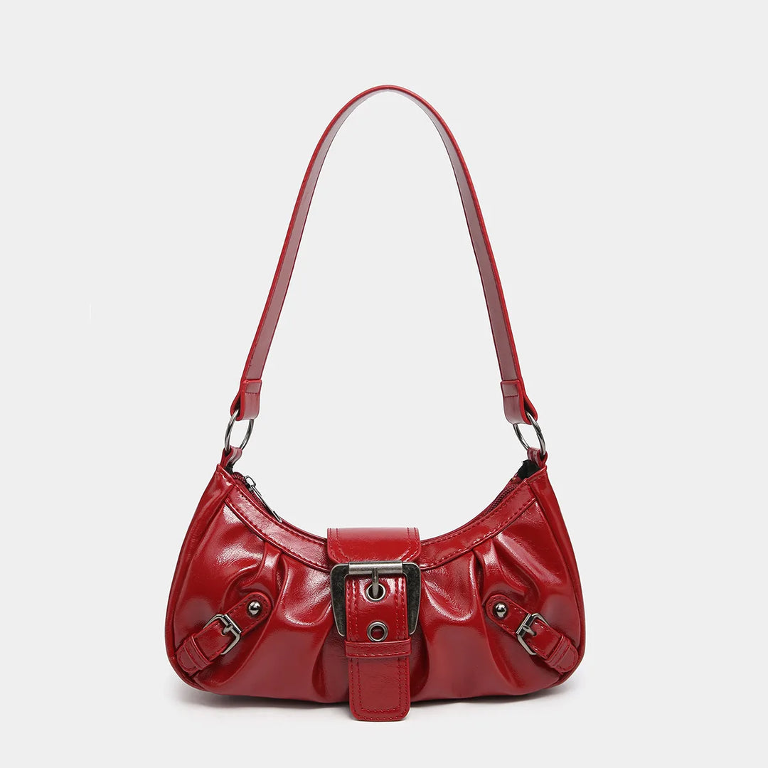 Women's Vintage Saddle Bag – Y2K Studded Shoulder Bag-Metro Lane Plaza