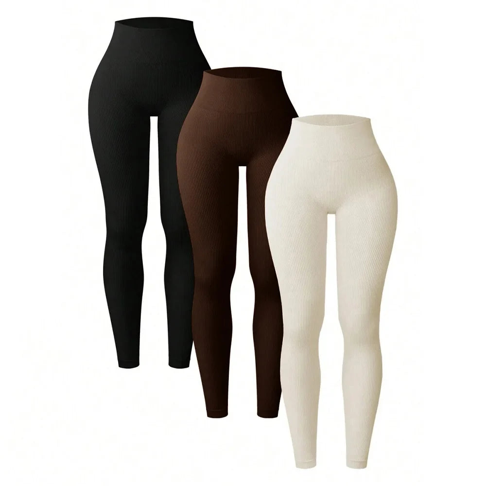 Women's High-Waisted Seamless Yoga Leggings for Fitness & Running